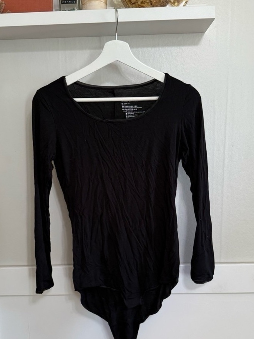Women's Long-Sleeve Black Bodysuit